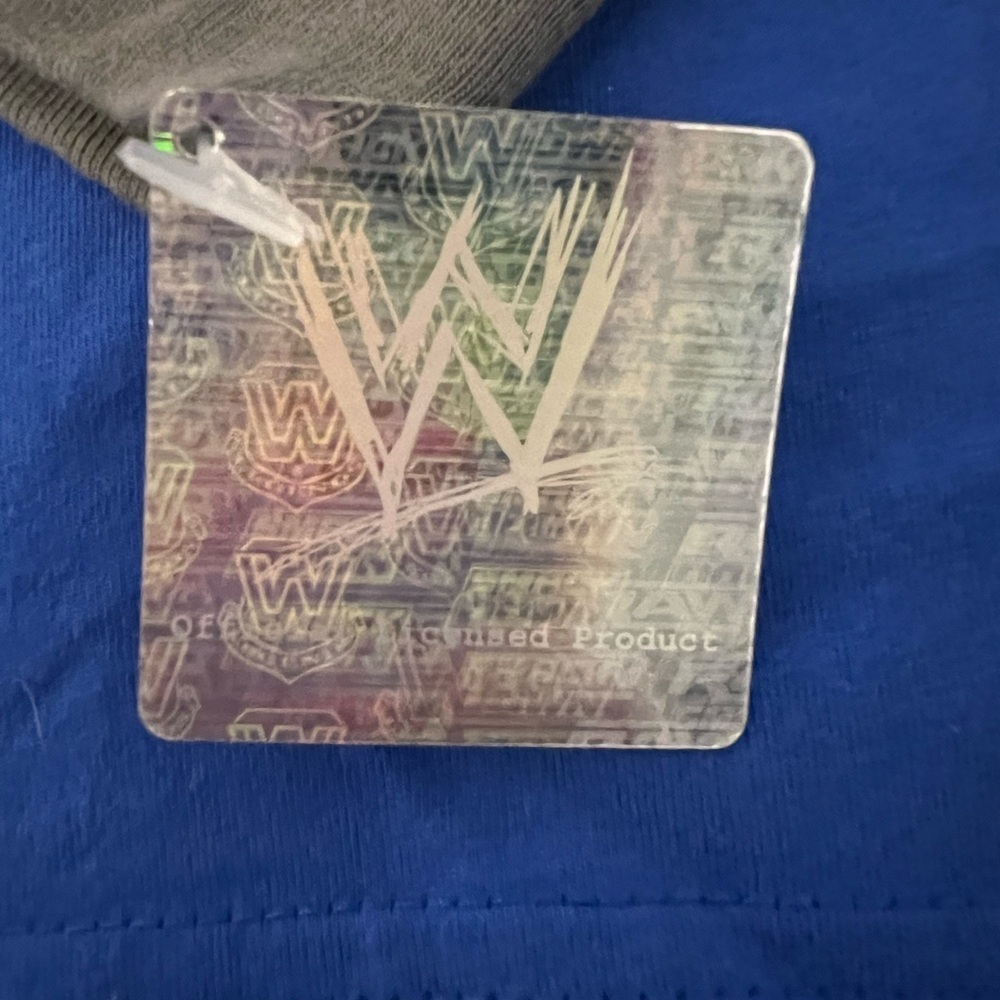 WWE Vintage NEW Youth 14/16 Blue Long Sleeve Tshirt with Wrestlers John Cena - Picture 5 of 7
